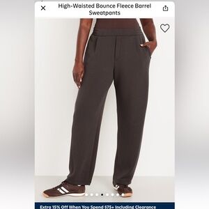 Old Navy High Waisted Bounce Fleece Barrel Sweatpants